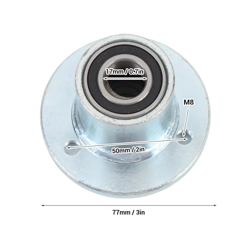 Keenso Front Wheel Hub, 2PCS 17mm Go Kart Front Wheel Hub with Bearing Seal Enhanced Stability for Go Kart ATV UTV Quad Bike - Image 2