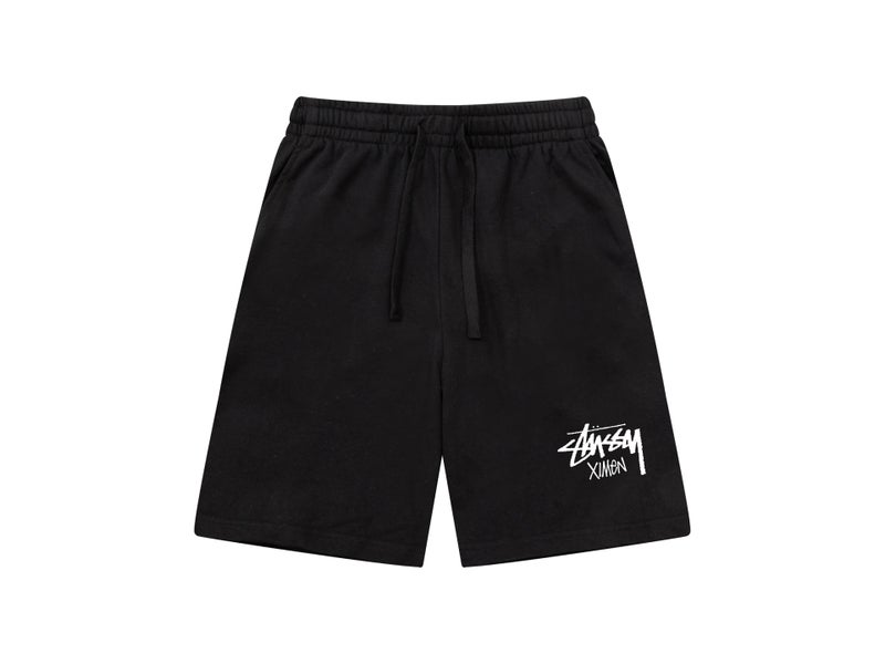 Letter Print Stu Casual Pants Skull Sieve Men'S And Women'S Youth Five-Point Pants Collection - Image 1