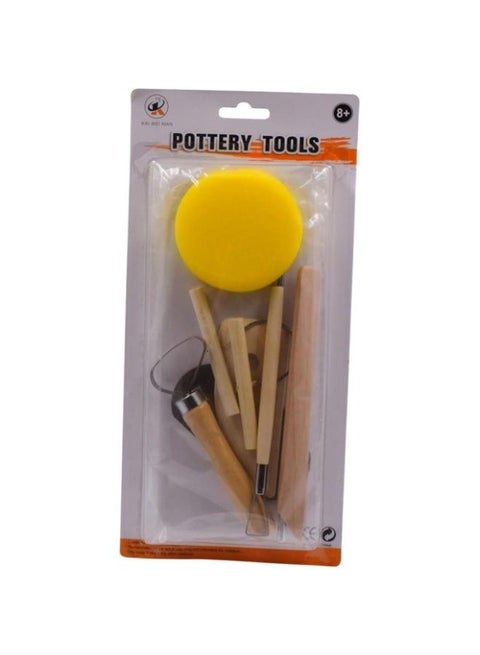 8pcs Ceramic Art Sculpture Wooden Pottery Tools And Metal Ceramic Polymer Clay Modeling Tools Set