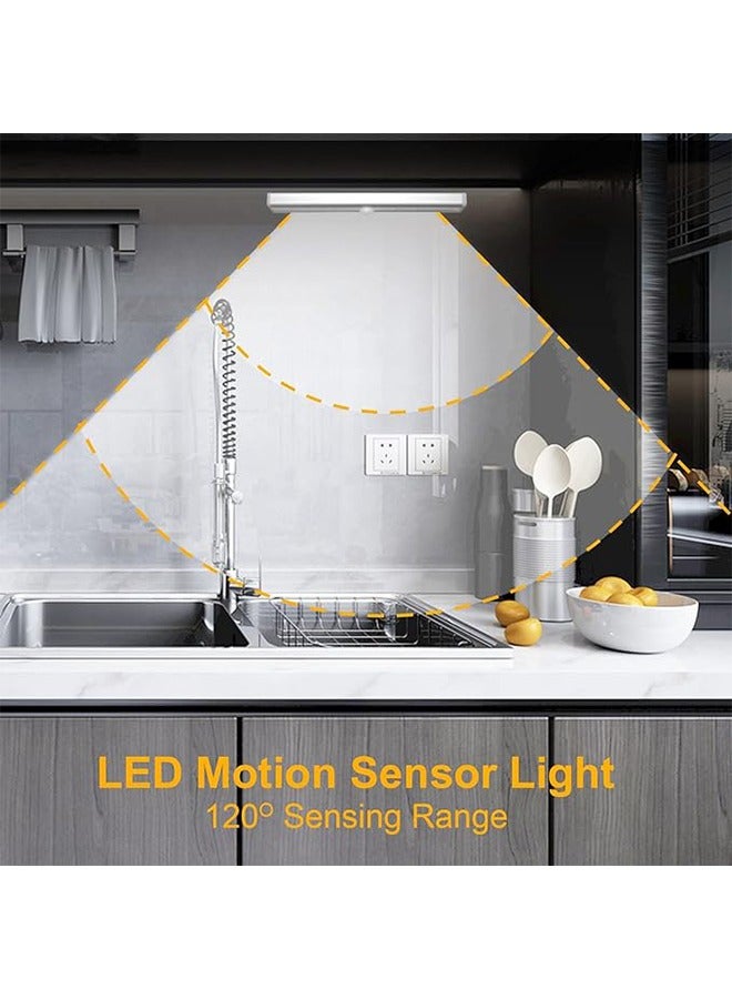 AOLION LED Intelligent Human Body Sensing Light Motion Sensor Light Night Light for Room Stick-on Anywhere Wireless Battery Operated 14 LEDs Closet Lights Wardrobe Lighting LED Light White - Image 2