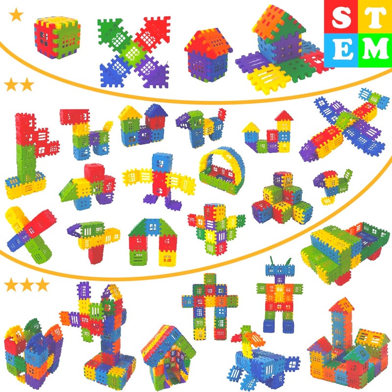 KUTOI Building Blocks â€“ 100-piece Kids Builders Blocks Set with Storage Bag â€“ Interlocking Building Blocks for Toddlers and Kids â€“ Fun and Educational Toy Building Set for Skill Development - Image 3