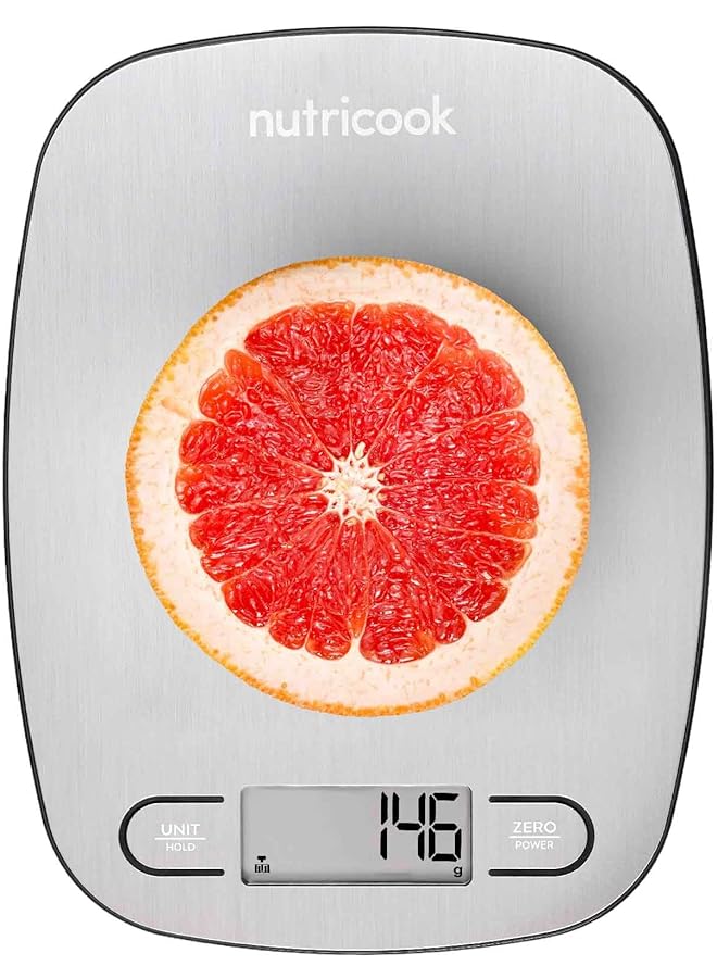 نيوتري كوك ميزان المطبخ الرقمي إيكو بسعة 5 كجم من الفولاذ المقاوم للصدأ - Image 1