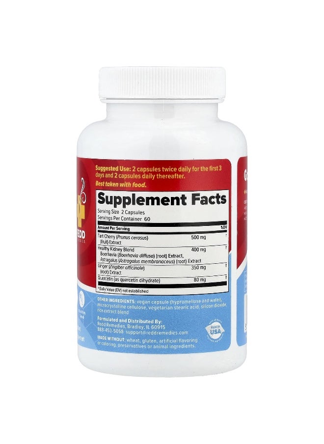 REDD REMEDIES Redd Remedies, Gouch!, Tart Cherry & Quercetin, 120 Vegan Capsules  - Image 2