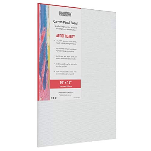 Pragati Systems® 10x12 Inch Medium Grain Primed Cotton Canvas Panel Board for Painting | Ready-to-Use Canvas Boards for Oil & Acrylic Painting, White (Pack of 2) - Image 2