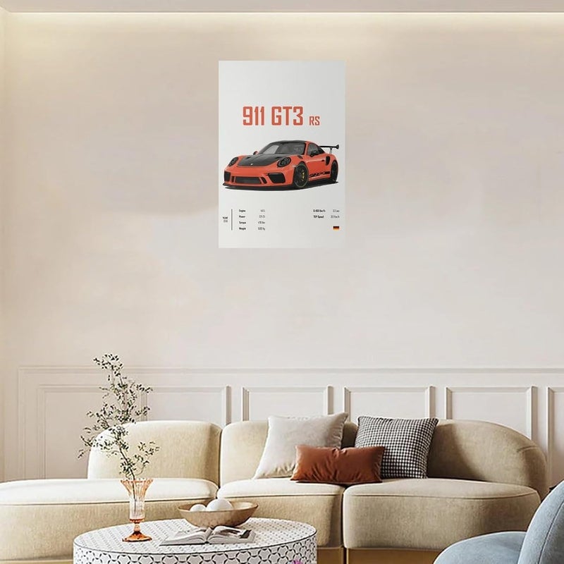 Dujoi 911 GT3RS Car Poster - Image 3
