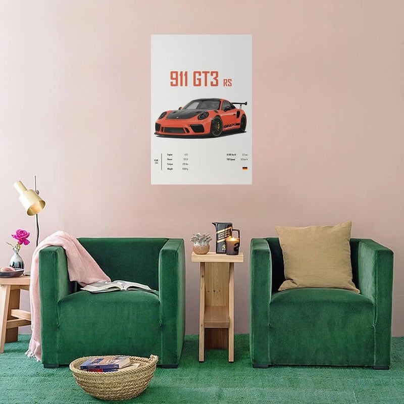 Dujoi 911 GT3RS Car Poster - Image 4