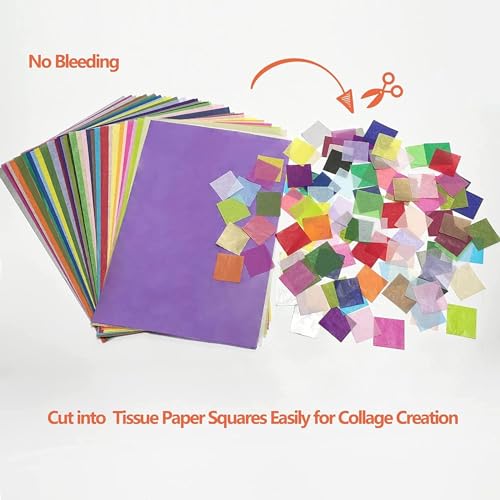 Simetufy 360 Sheets 36 Multicolor Tissue Paper for Gift Bags, 11.5" x 8" Small Gift Wrapping Decorative, Art Rainbow Tissue Paper Bulk for Crafts Floral Birthday Party Festival Flower Pom Pom - Image 3