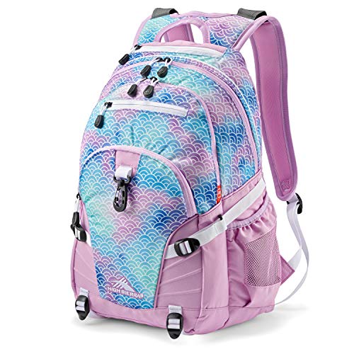 High Sierra Loop Backpack, Travel, or Work Bookbag with tablet sleeve, One Size, Rainbow Scales - Image 5