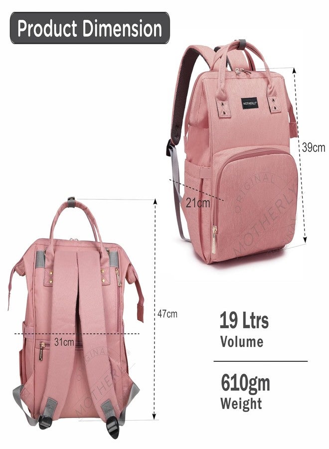 Motherly Everyday Combo Diaper Bag for Mothers for Travel - Includes Assesories | Maternity Bag for Newborn Baby | Baby Bag for Mother(Pink) - Image 3