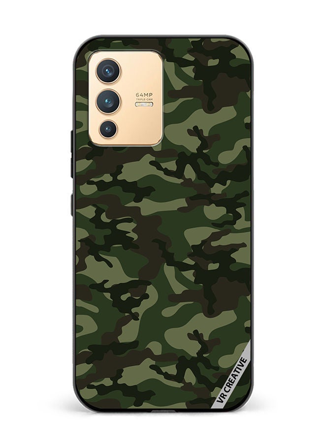 VR CREATIVE Protective Case Cover For Vivo V23 5G Camouflage Green Design Multicolour - Image 1