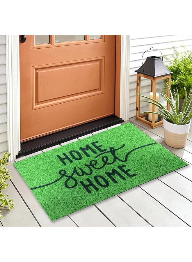 Green Tiger Anti Slip Front Door PVC Mat | (38 x 58 cm) Living Room Rug for Entrance Doors PVC Floor Mats for Home (Home Sweet Home) - Image 1