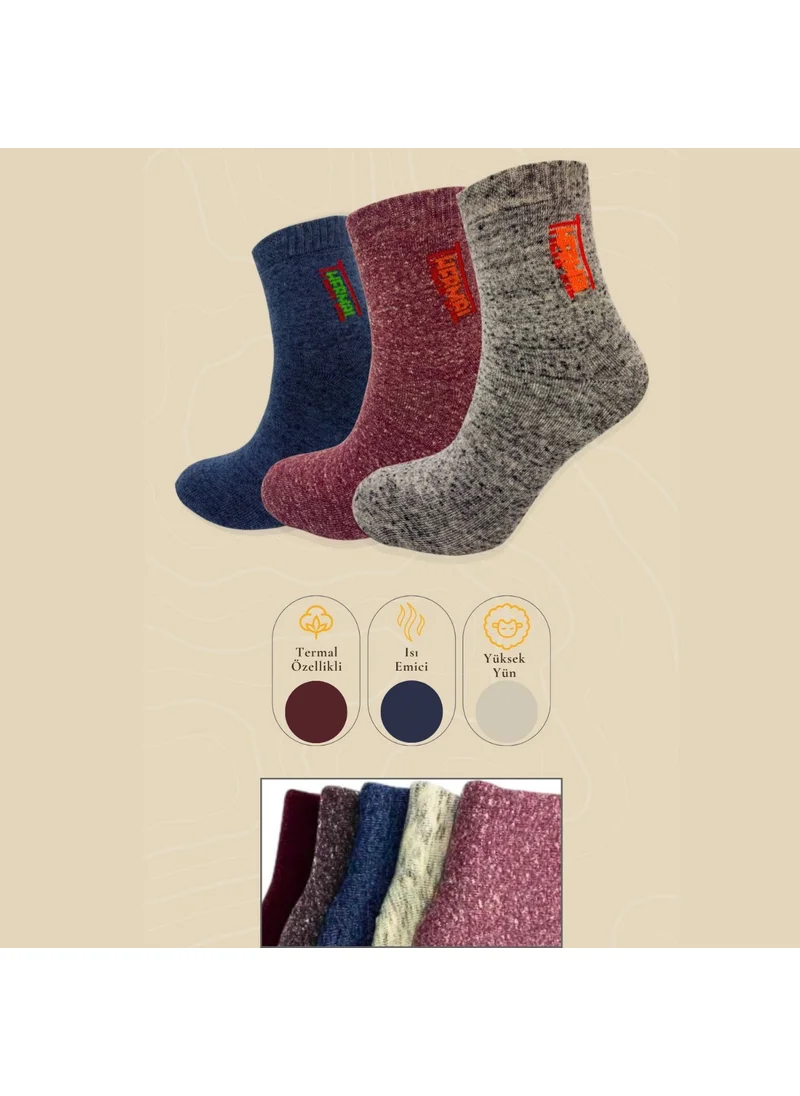 Kral Socks Thermal Men's Towel Booties Socks (3 Pairs)