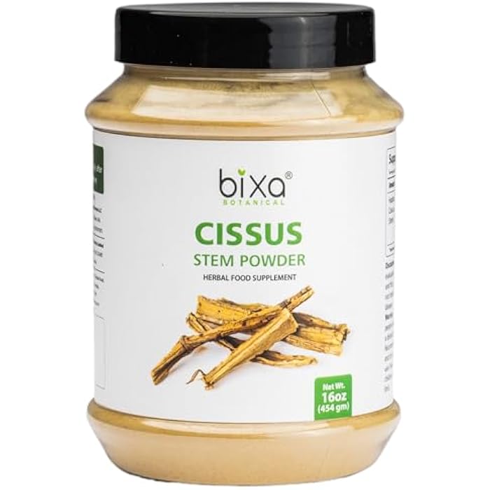 bixa BOTANICAL Ayurvedic Natural Herbal Supplement Cissus Powder (Cissus Quadrangularis/Hadjod) | Supports Bone & Cartilage Health | Natural Herbal Supplement (16 Ounce (Pack of 1)) - Image 1