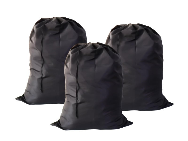 YETHAN Extra Large Laundry Bag 3 Pack, Black, Travel Laundry Bags with Drawstring Closure, 30"x40", for college, dorm and apartment dwellers (3PCS Black) - Image 2