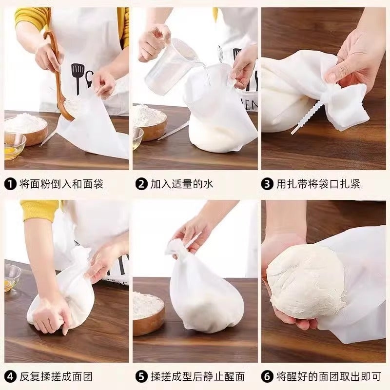 Silicone Dough Kneading Bag Thickened Non-Stick Hand Dough Kneading Bag Household Baking Large Awakening Dough Kneading Bag Kitchen Dough Kneading Artifact - Image 5