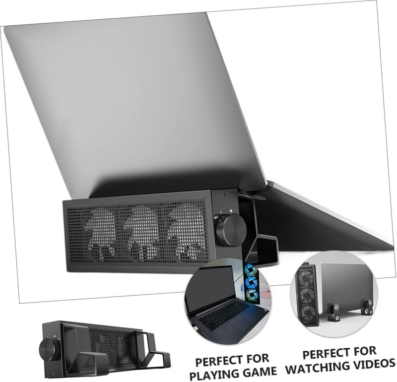 RGB Laptop Cooling Stand with Height Versatile Notebook Riser for Gaming Work Enhanced Heat Dissipation Convenience for Home Use - Image 4