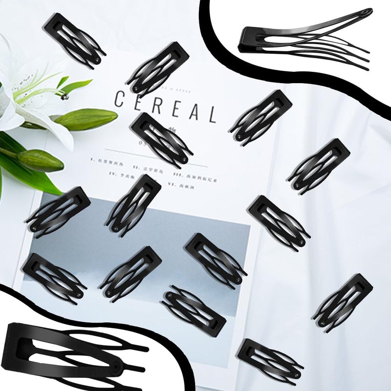 FZWONVUC 20 Pcs Double Grip Metal Snap Hair Clips for Women/Girls,Small Barrettes for Thin/Fine/Short Hair,Strong Hold Hair Accessories, (Black) - Image 3