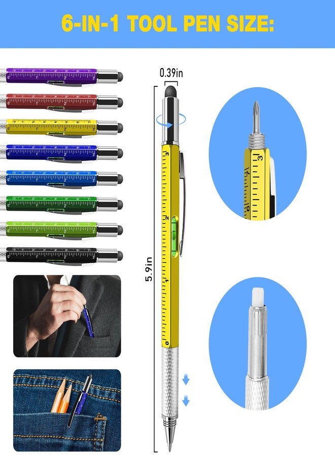 HOFASON Fathers Day Dad Gifts Bulk, 24 Pcs 6-in-1 Multitool Multi Tool Pen, Small Bulk Gifts for Men Dad, Christmas Stocking Stuffers, Bingo Prizes for Adults, Party Favor Cool Stuff, Pen Screwdriver - Image 2