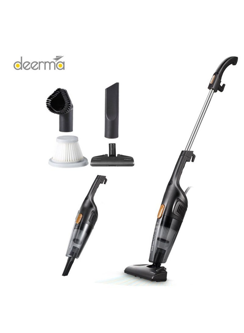 Deerma 2-in-1 Handheld Upright Vacuum Cleaner,  12kPa Strong Suction, 600W, 5M Power Cable - DX115C Black 1.2 L 600 W DX115C Black - Image 1