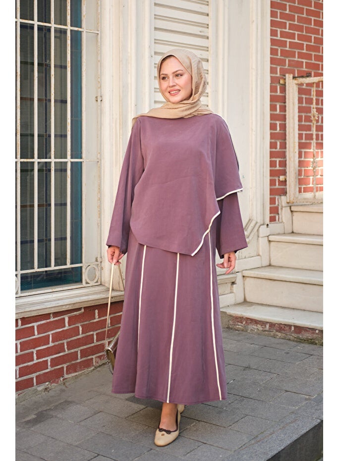 ARCO STORE Women's Skirt Suit Set in Plum Color - Image 4