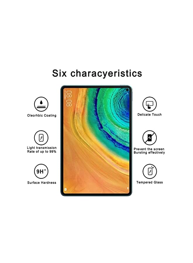 erorex Pack] SASOLINE Screen Protector Compatible with Huawei MatePad Pro 10.8 2021, Scratch Resistant HD Transparent 9H Hardness Tempered Glass Flat Protective Film (MatePad Pro 10.8 (2021), Clear) - Image 3