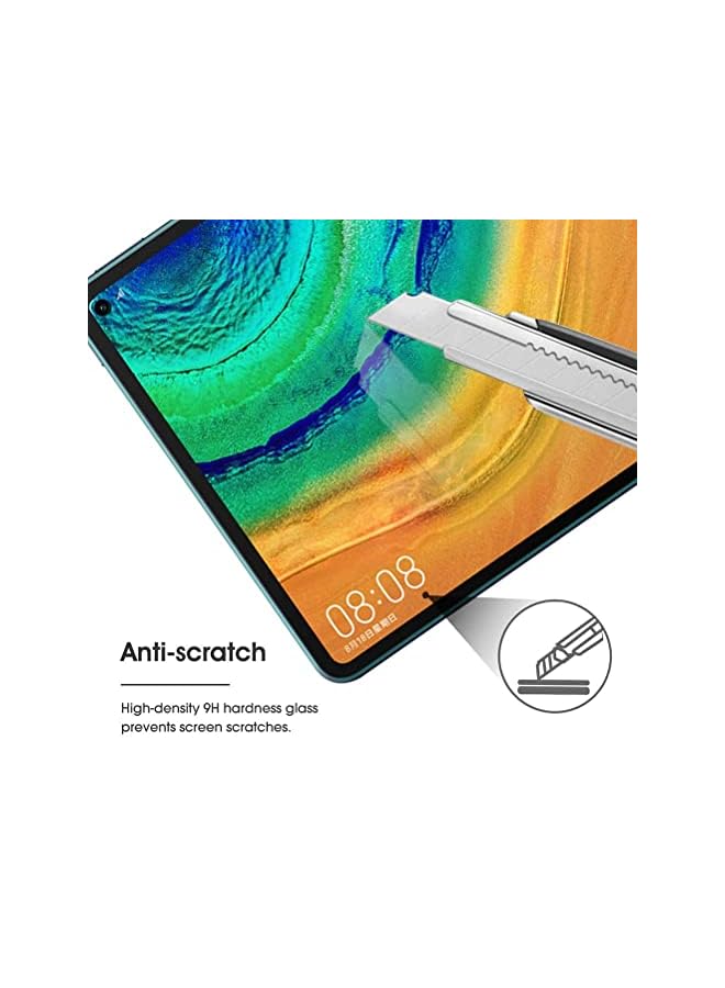 erorex Pack] SASOLINE Screen Protector Compatible with Huawei MatePad Pro 10.8 2021, Scratch Resistant HD Transparent 9H Hardness Tempered Glass Flat Protective Film (MatePad Pro 10.8 (2021), Clear) - Image 4
