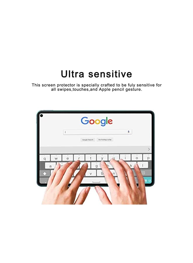 erorex Pack] SASOLINE Screen Protector Compatible with Huawei MatePad Pro 10.8 2021, Scratch Resistant HD Transparent 9H Hardness Tempered Glass Flat Protective Film (MatePad Pro 10.8 (2021), Clear) - Image 5