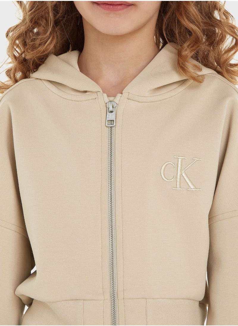 Calvin Klein Jeans - Kids Zip Through Hoodie - Image 1