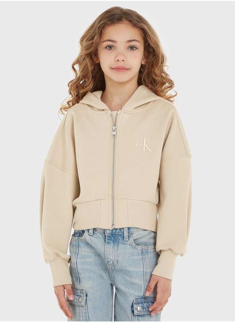 Calvin Klein Jeans - Kids Zip Through Hoodie - Image 1