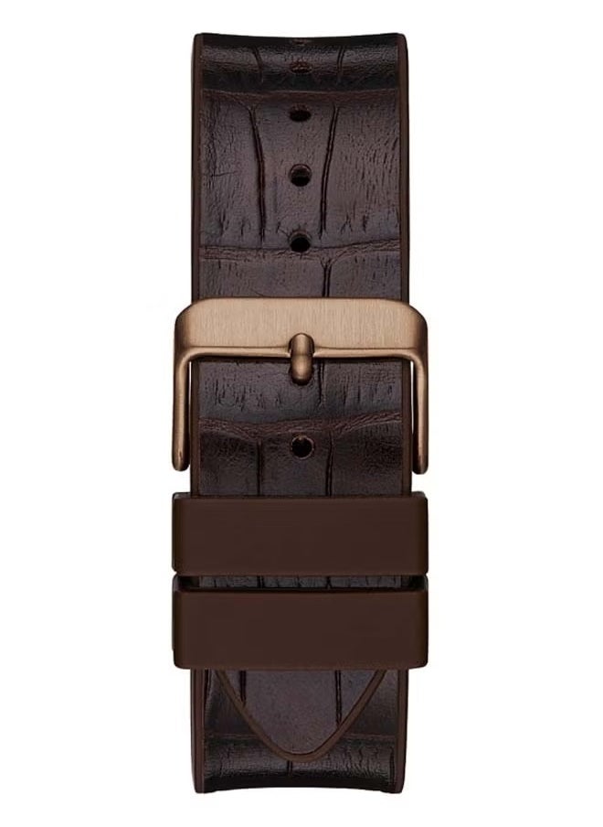 GUESS Men's Phoenix Water Resistant Leather Analog Watch GW0202G2 - 43 mm - Brown  - Image 2