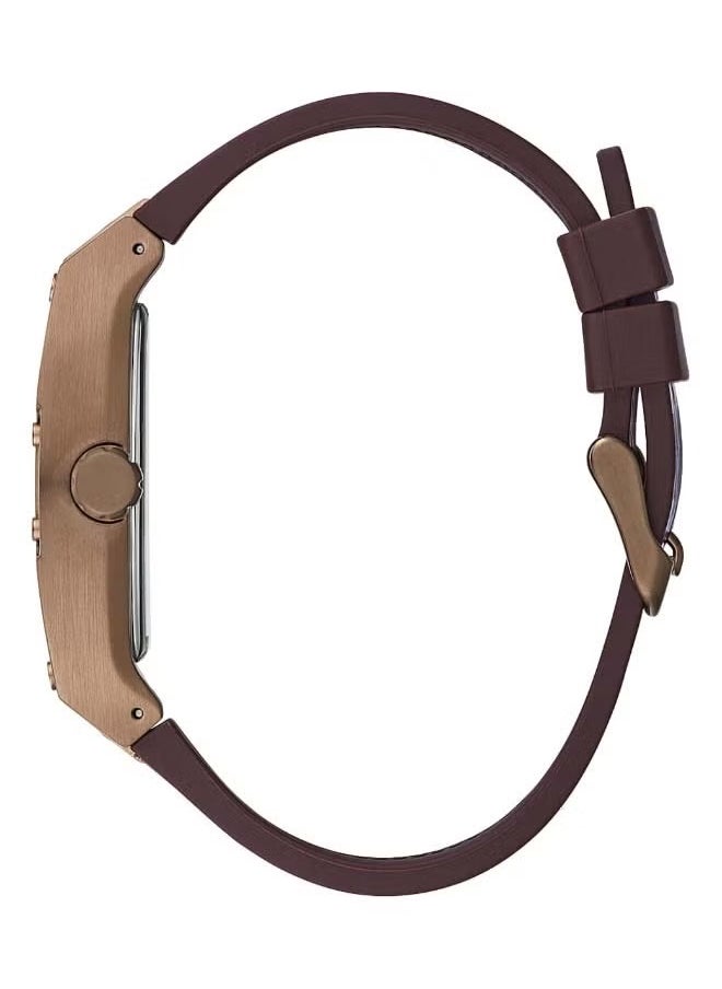 GUESS Men's Phoenix Water Resistant Leather Analog Watch GW0202G2 - 43 mm - Brown  - Image 3