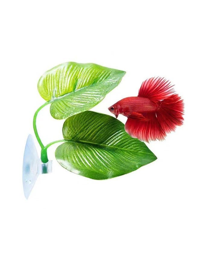 ZVEV 4 PCS Fish Tank Decoration Betta Bed Leaf Hammock for Betta Fish, Lightweight and Realistic Resting Spot, For Fish Leaf Pad, Ornamental Artificial Leaf Bed Aquarium Accessoriesï¼Green/Purpleï¼ - Image 5