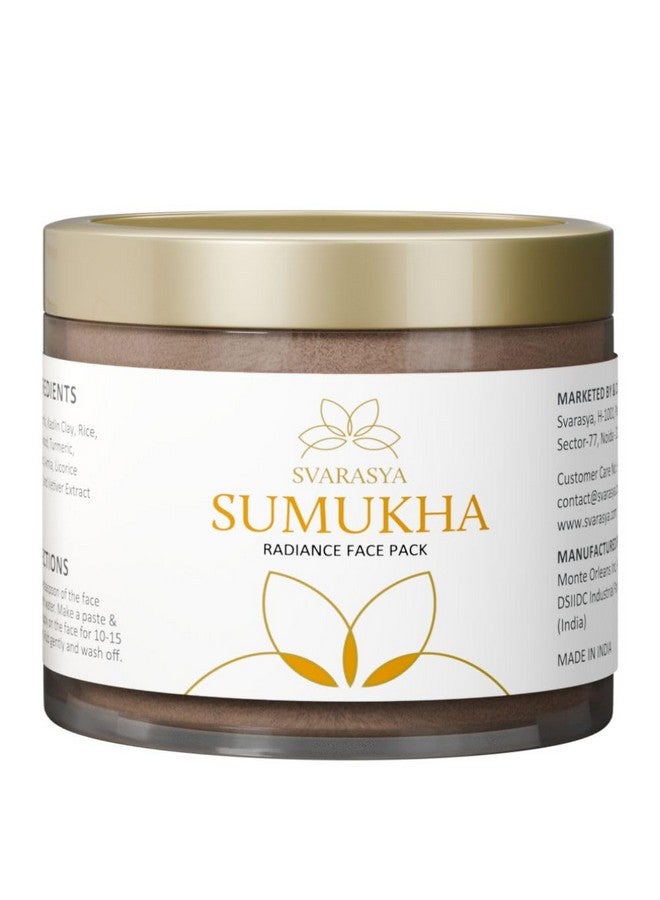 Svarasya Sumukha Ayurvedic Face Pack For Women (Ubtan Powder) | The Ancient Fairness Face Pack Powder With Natural Ingredients (Sandalwood Powder, Licorice Powder, Vetiver) For Oily And Blemished Skin| Face Pack For Glowing Skin | De Tan Pack For Tan Removal | Reduces Pigmentation | Helps To Clear Acne And Heal Acne Scars | Gives Nourished And Even-Toned Skin | (Powder, 100 Gms) - Image 1