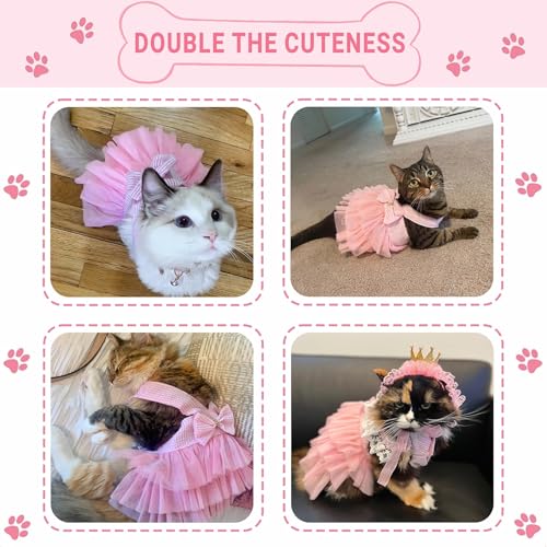 TAPBULL Dog Dresses, Fashion Pet Dog Clothes, Striped Mesh Puppy Dogs Princess Dresses (Pink/Blue/Denim(3pack), XX-Large) - Image 5