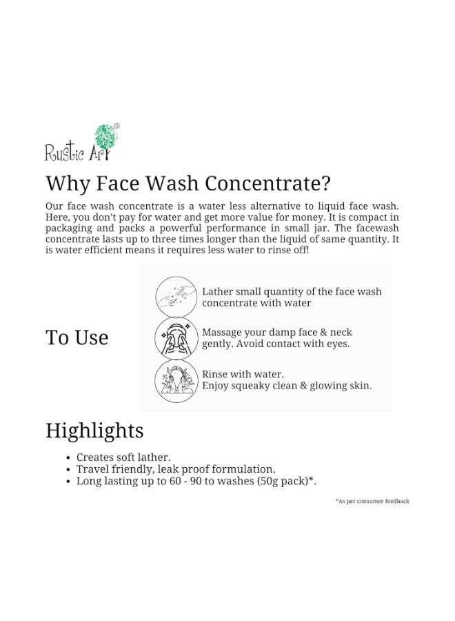 راستيك أرت غسول وجه مُركّز بخلاصة النيم والريحان من روستيك آرت | مُكافحة حب الشباب والبثور | جل تنظيف عميق يدوم 3 مرات | عضوي وعشبي | خالٍ من الكبريتات والبارابين | مثالي للبشرة الدهنية والمُعرضة لحب الشباب | عبوة من قطعتين، 50 غرام - Image 3