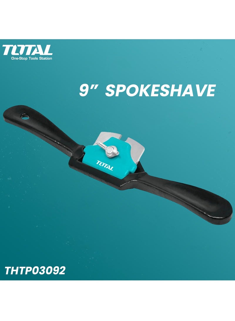 توتال شفرة حلاقة 9 بوصة، هيكل من الحديد الزهر، شفرة من فولاذ T12، عرض تخطيط 45 مم، سمك شفرة 2 مم، أداة يدوية للنجارة للأسطح المحدبة THTP03092 - Image 1