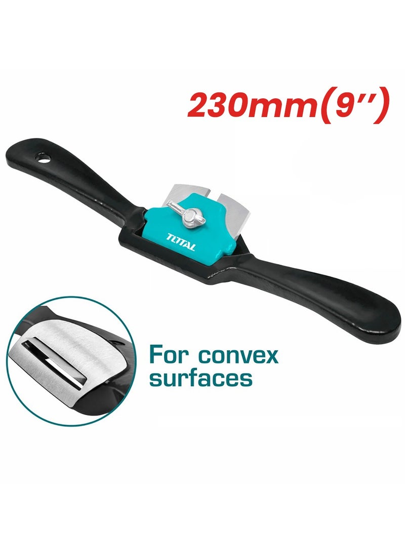 توتال شفرة حلاقة 9 بوصة، هيكل من الحديد الزهر، شفرة من فولاذ T12، عرض تخطيط 45 مم، سمك شفرة 2 مم، أداة يدوية للنجارة للأسطح المحدبة THTP03092 - Image 4