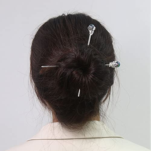 TOP SEWING Metal Hair Pins 5.9" Chinese Hair Sticks For Long Hair Buns (F) - Image 5