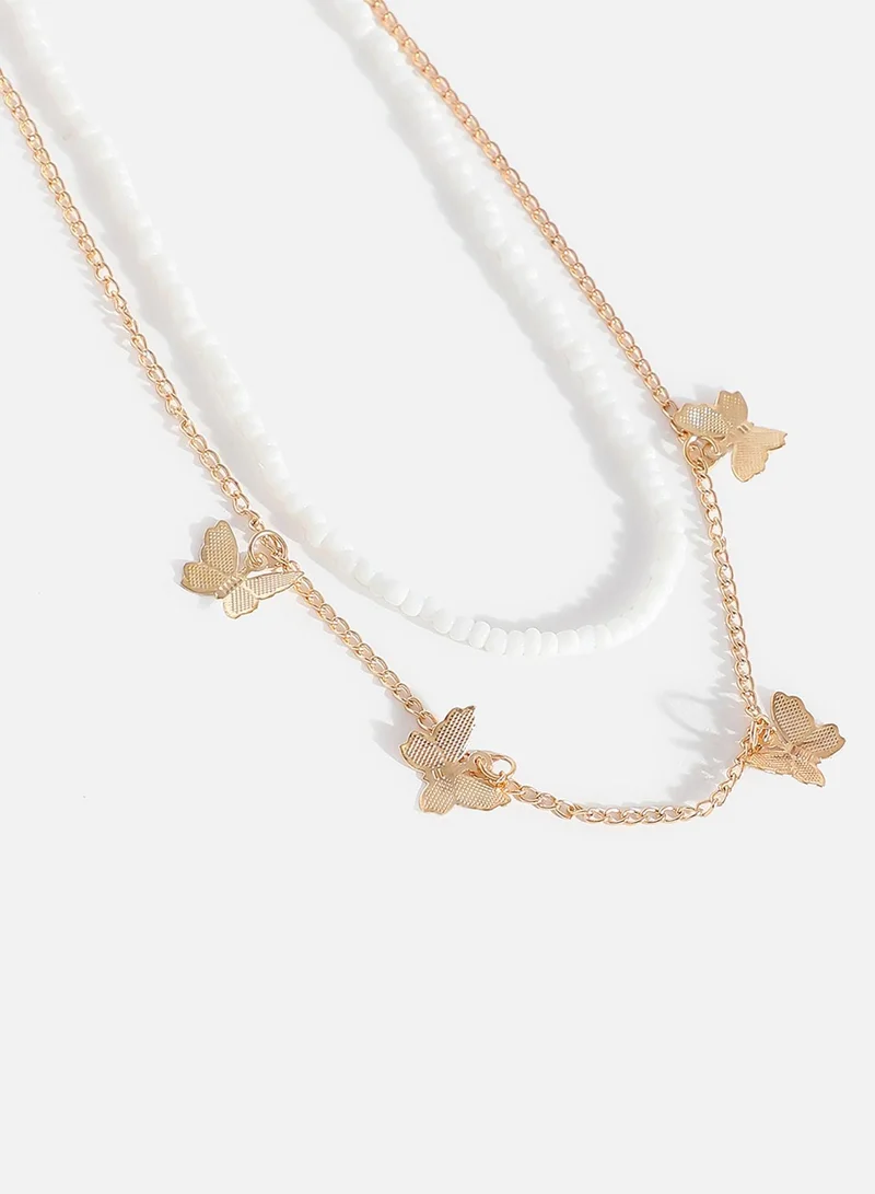 SOHI Casual Multi-Layer Artificial Necklace Jewellery