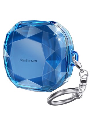 Compatible with Samsung Galaxy Buds FE Case (2023)/Galaxy Buds 2 Case/Galaxy Buds Pro Case/Galaxy Buds Live Case Hard PC Shockproof Case Crystal Shape Protective Cover with Keychain (Blue) - pzsku/ZAF29DA3AE5587DB73BDCZ/45/_/1737208021/e4cc7886-53ba-457e-8acd-38ae58e5ed48