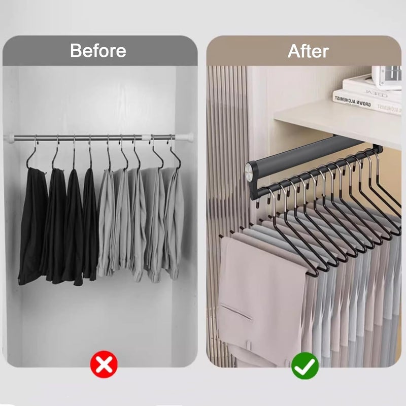 MAFAGE Extendable Clothes Rail for Wardrobe, Aluminium Alloy Robust Adjustable Clothes Rail Cupboard, Telescopic Clothes Rail Save Space (Grey, 392 mm) - Image 5