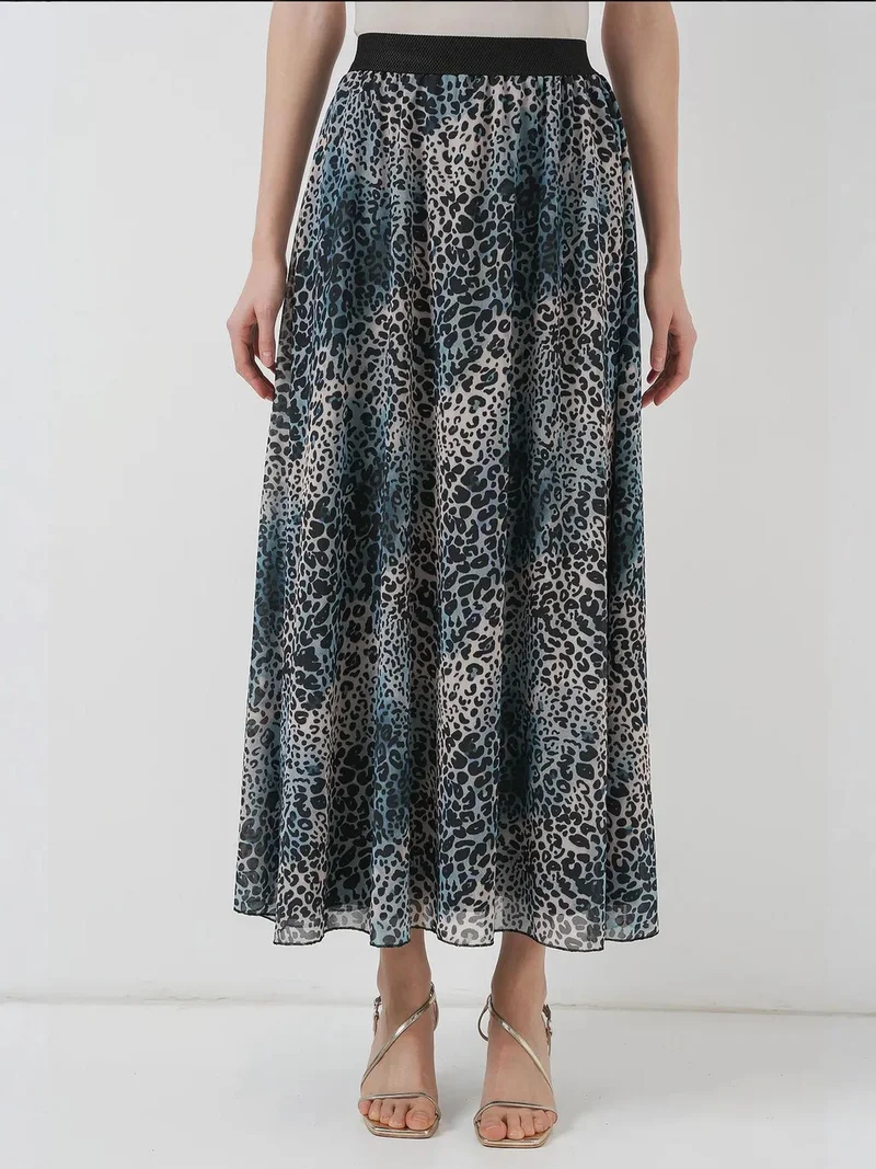 BIG DART BDART Patterned Maxi Skirt with Lining