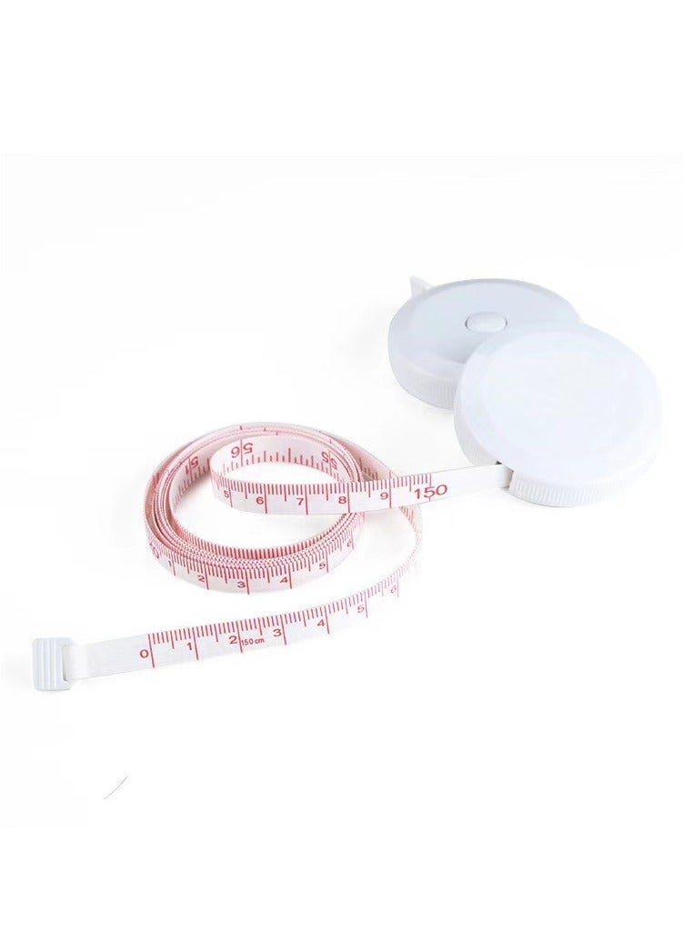Generic Tape measure 60 inches 1.5 meters for body fabric measurement, retractable soft sewing tape measure for fabric tailoring knitting craftsmanship, double sided scale for weight loss,  - Image 1