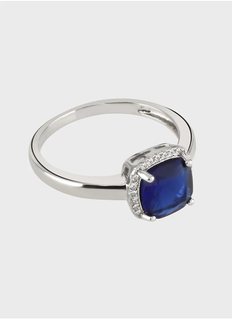 باكلي لندن Cushion Sparkle Solitaire Ring