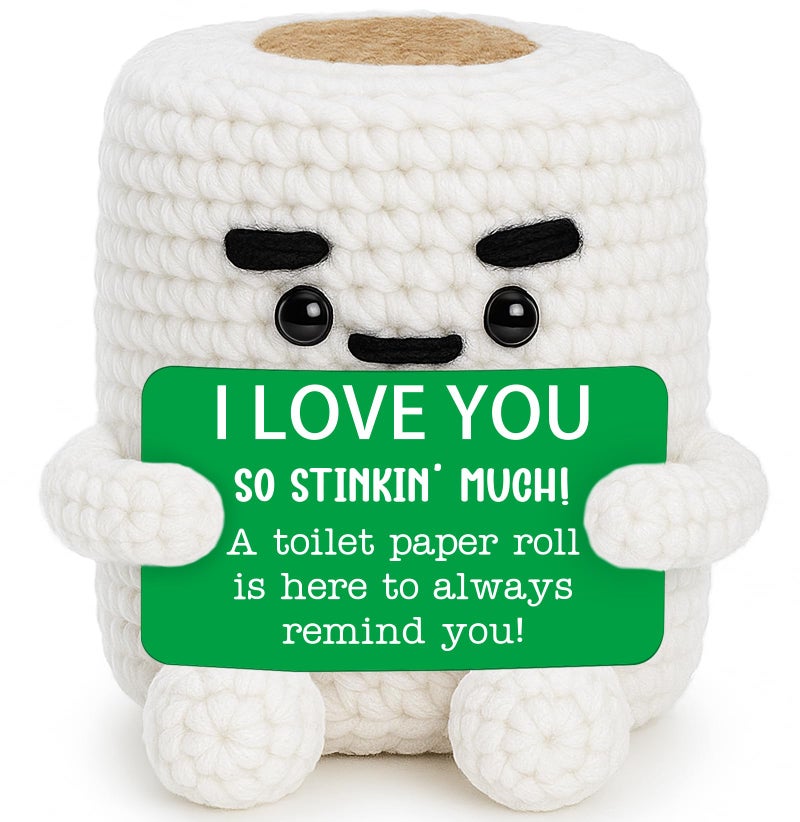 TuSuQing Anniversary I Love You Gifts for Him Her Valentines Wife Girlfriend Boyfriend Husband Gag Birthday Gifts for Men Women, Funny Christmas Easter Fathers Day Handmade Crochet Couples Gift for Fiance - Image 1