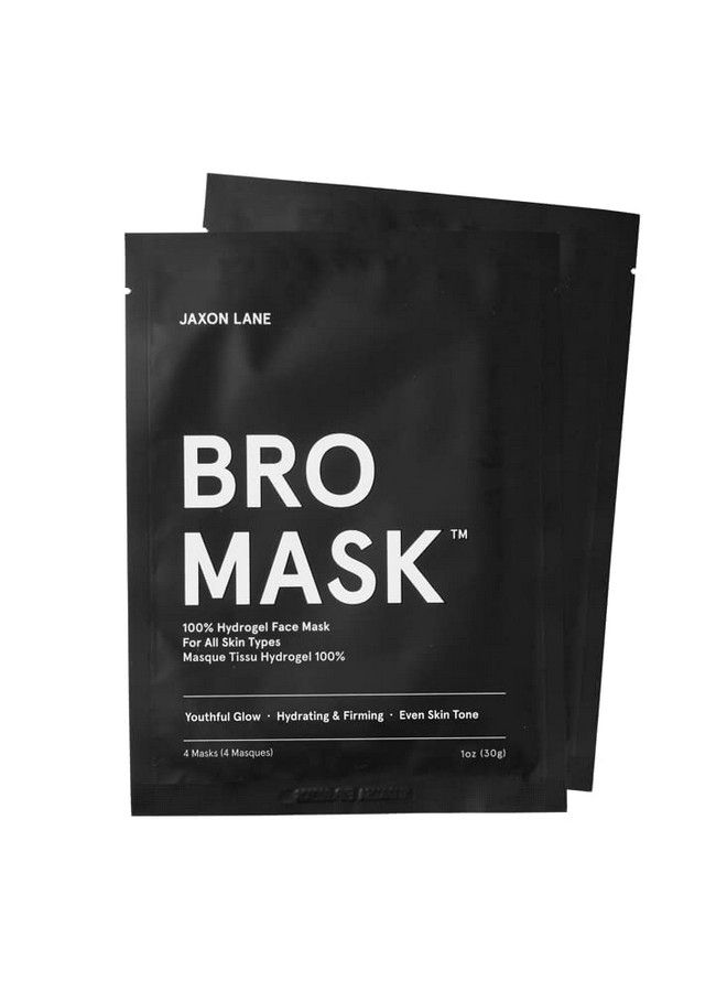 JAXON LANE Bro Mask: Korean Face Mask For Men ; 2 Pc Hydrating Anti Aging Sheet Masks Contains Vitamin C Vitamin E Hyaluronic Acid Hydrolyzed Collagen For Face Care & Acne Treatment By Jaxon Lane (4 Pack)  - Image 2