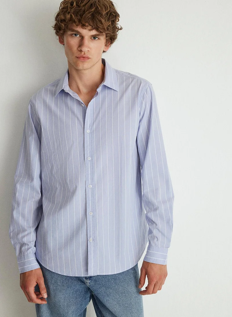 MAVI Striped Purple Shirt