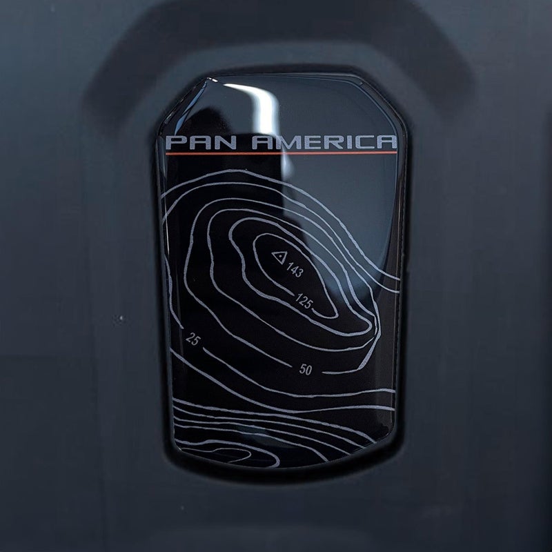 labelbike 3D Sticker Motorcycle Tank Plate Decoration and Protection in Resin Compatible with Harley Davidson Pan America Black - Image 3