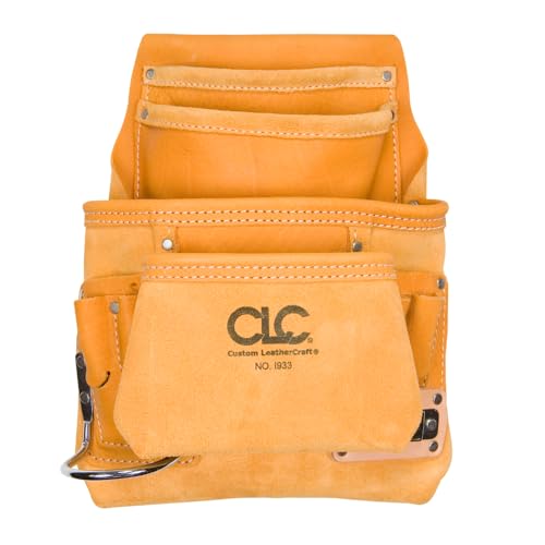 Custom Leathercraft CLC I933 Carpenter's Nail and Tool Bag, Top Grain, 10-Pocket - Image 3