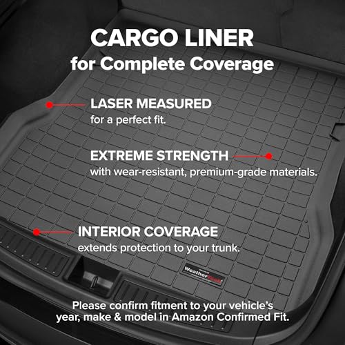 WeatherTech Cargo Trunk Liner for Cadillac EscaladeV Escalade Tahoe Behind 2nd Row 401385 Black - Image 5
